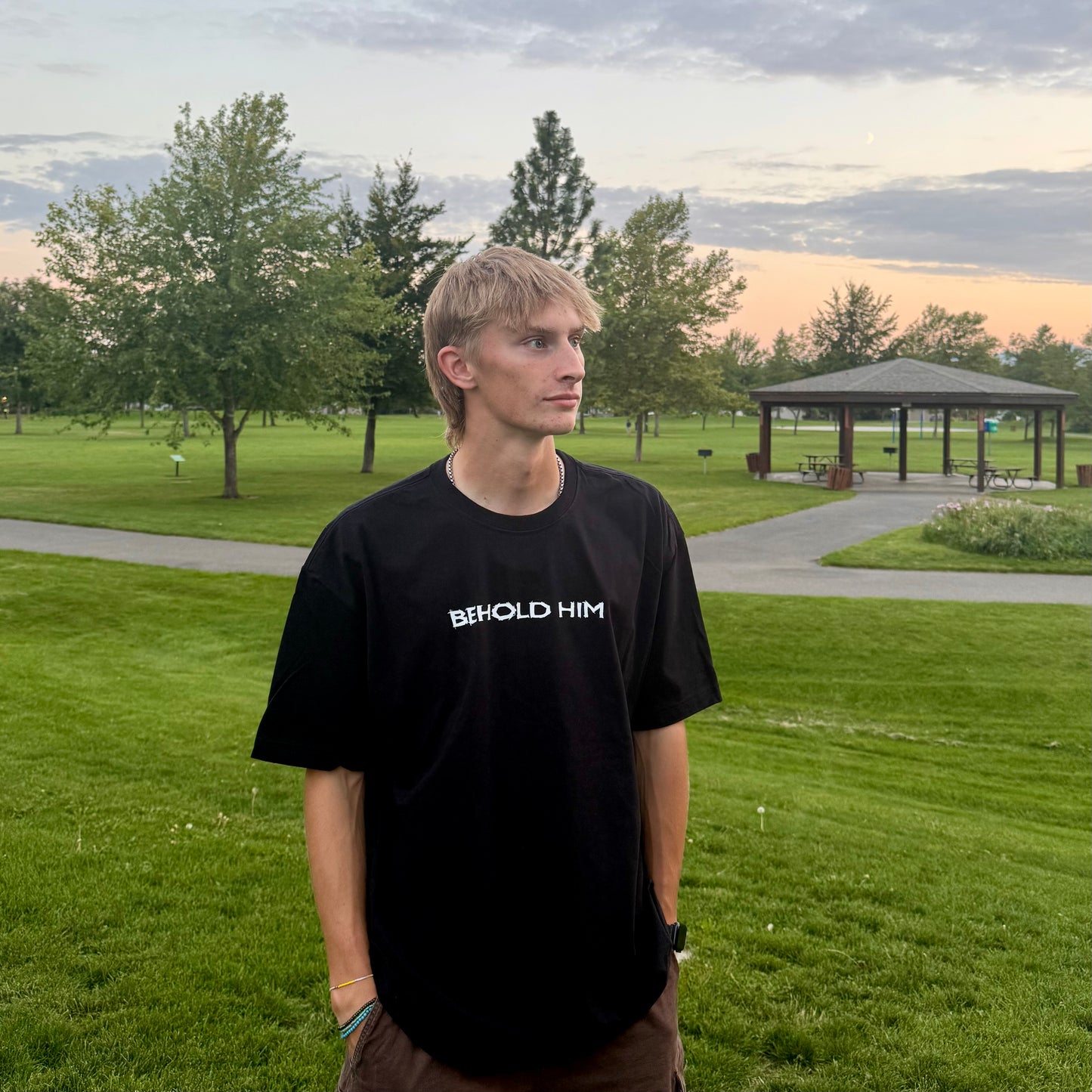 Behold Him - Sketch Tee - Black