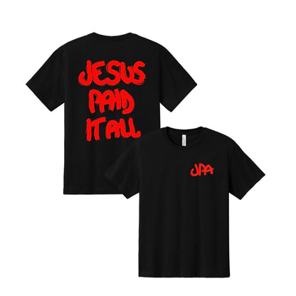 Jesus Paid it All -  Graffiti Tee - Black