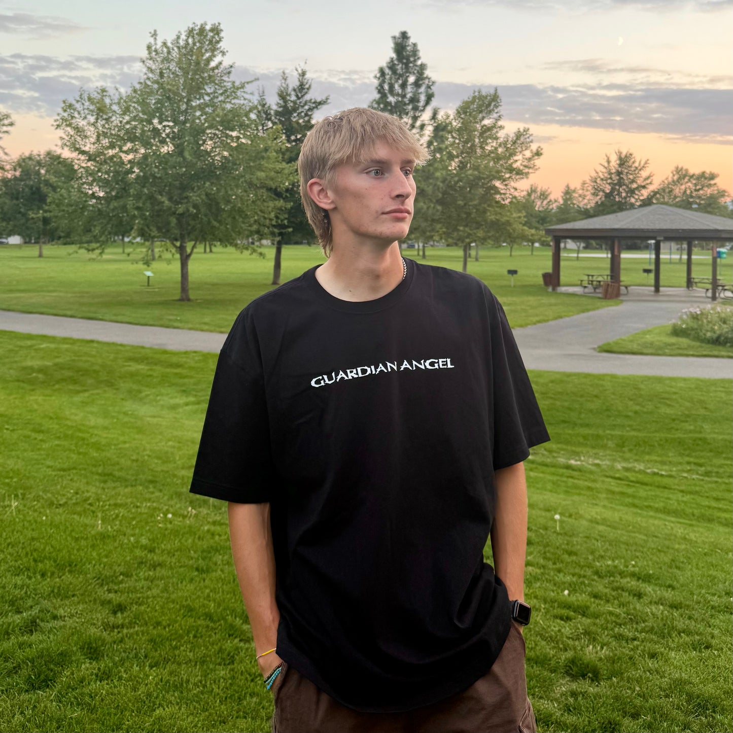 Guardian Angel - Sketch Tee - Black