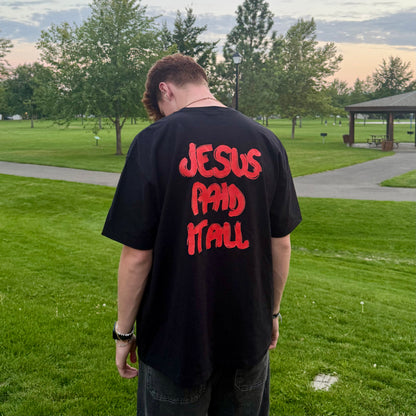 Jesus Paid it All -  Graffiti Tee - Black