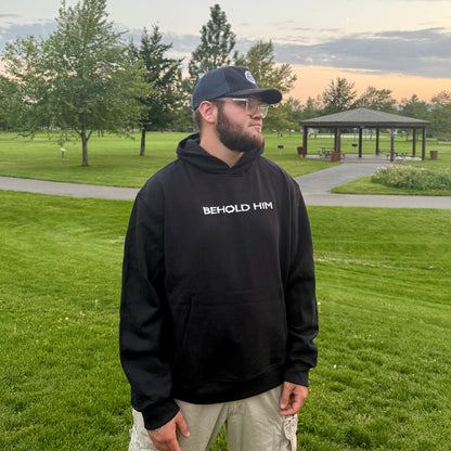 Behold Him - Black - Sketch Hoodie