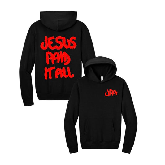 Jesus Paid it All - Black - Graffiti Hoodie
